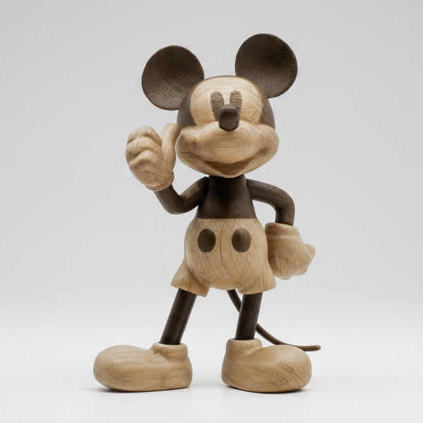 Boyhood Disney Mickey Mouse wooden figure in oak & smoked oak, Large (image 2)