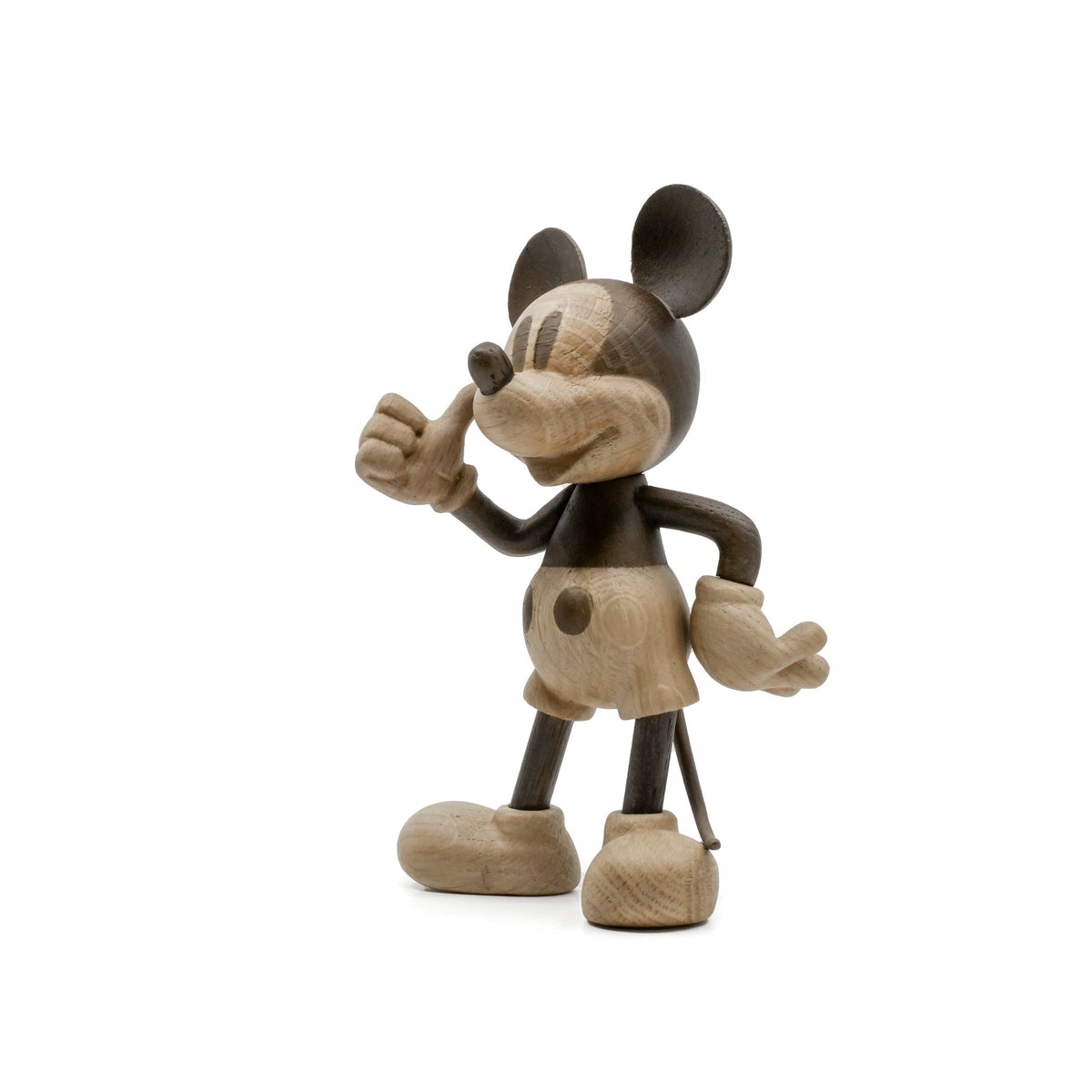 Boyhood Disney Mickey Mouse wooden figure in oak & smoked oak, view 3 (image 3)
