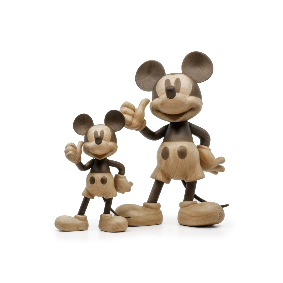 Boyhood Disney Mickey Mouse wooden figure in oak & smoked oak, view 6 (image 6)