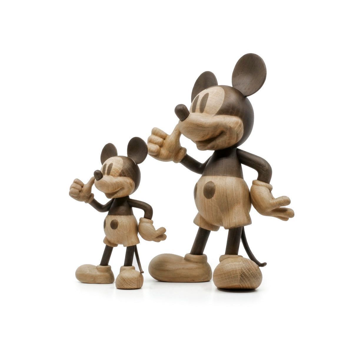 Boyhood Disney Mickey Mouse wooden figure in oak & smoked oak, view 7 (image 7)