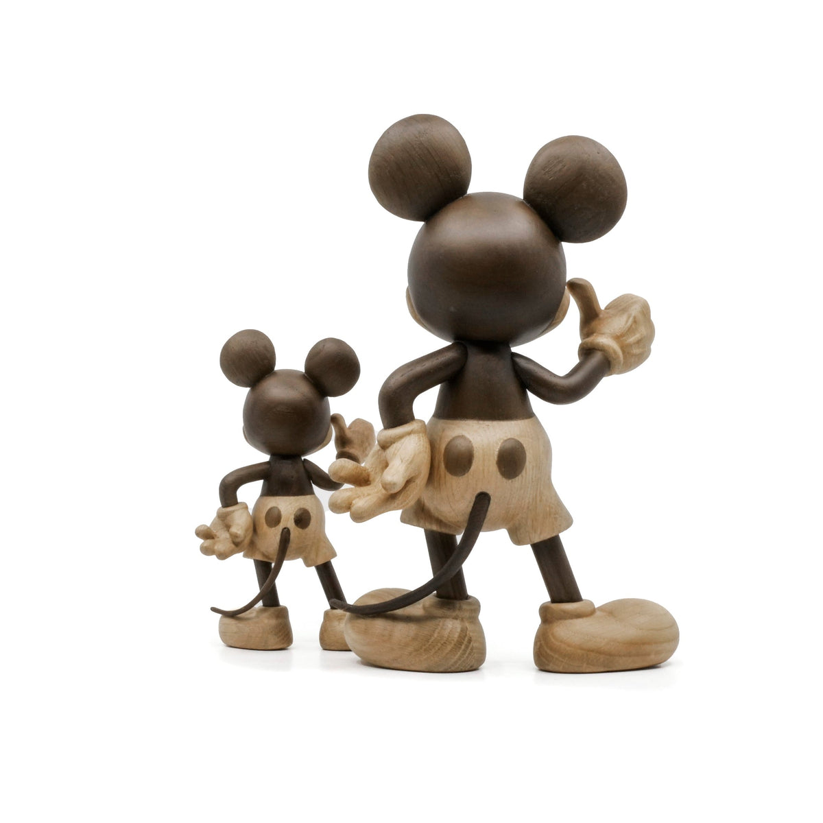 Boyhood Disney Mickey Mouse wooden figure in oak & smoked oak, view 9 (image 9)