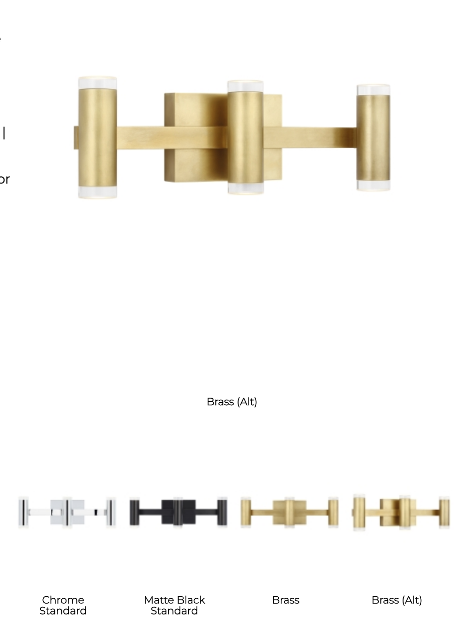 Dobson 700Bcdbs3 3 Light Wall Sconce by Visual & Comfort & Co