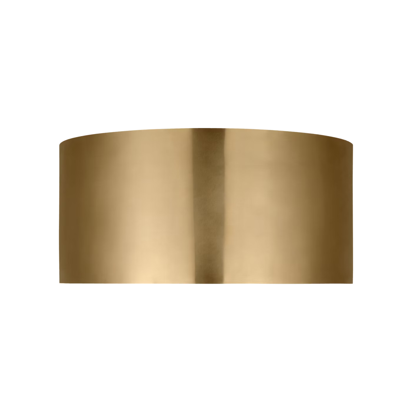 Brass LED flush mount ceiling light with soft ambient illumination