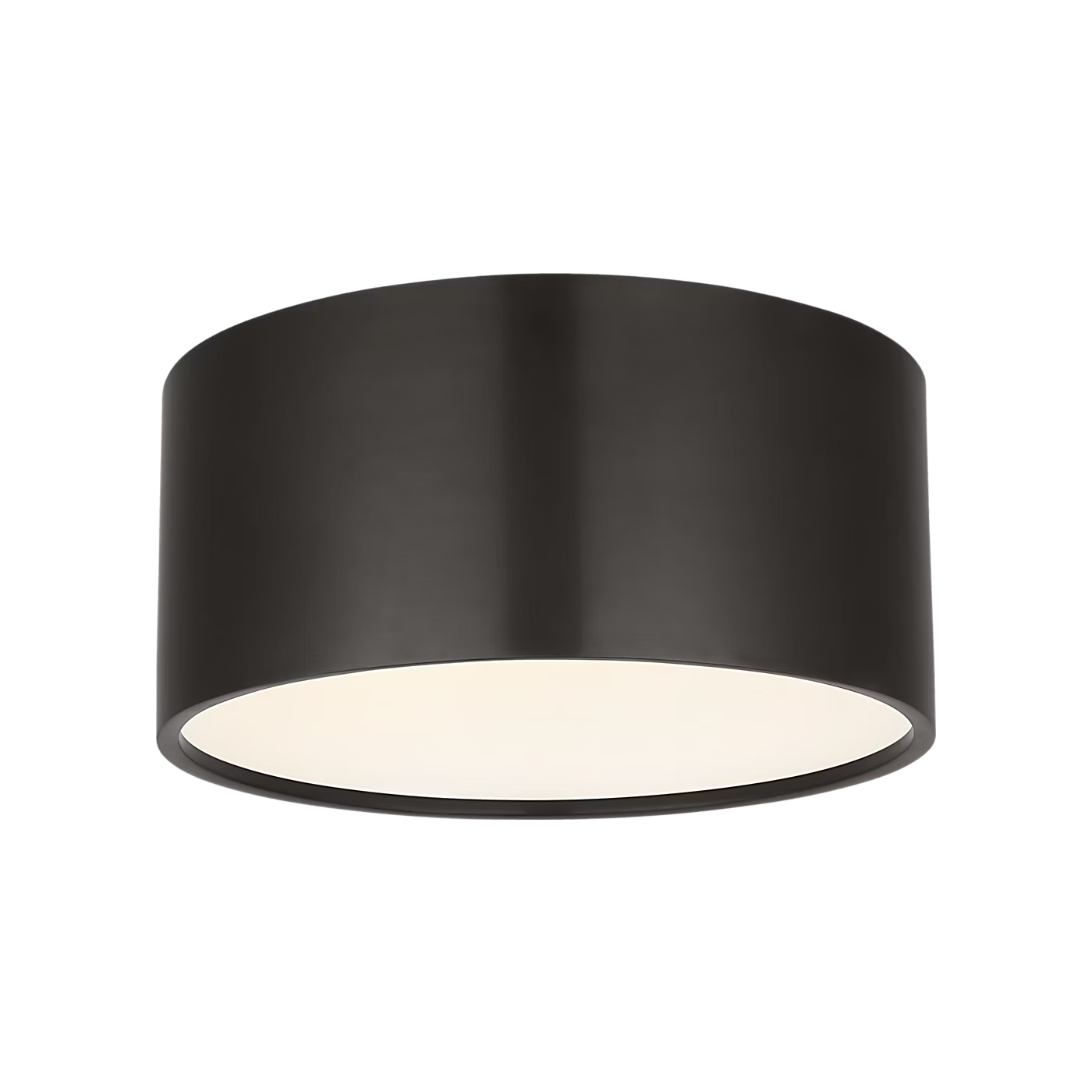 Compact bronze flush mount light for bedroom or hallway ceiling