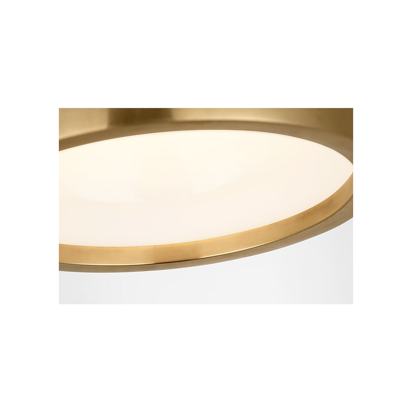 Brass flush mount LED ceiling light by Visual Comfort Dola 6 modern design