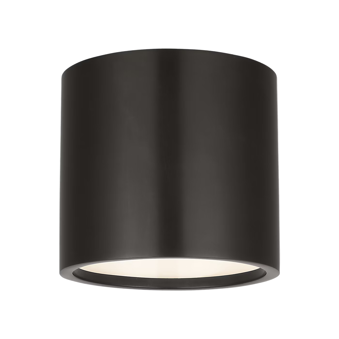 Contemporary bronze flush mount ceiling light with integrated LED