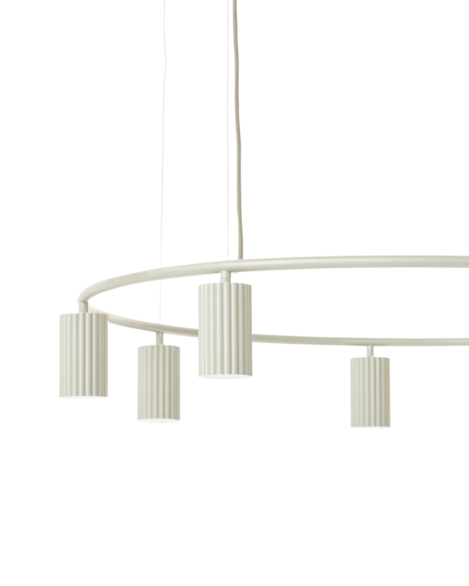 Pholc Donna ring chandelier by Nina Jobs and Stina Sandwall – Circle 100 (39.4 in) Linen