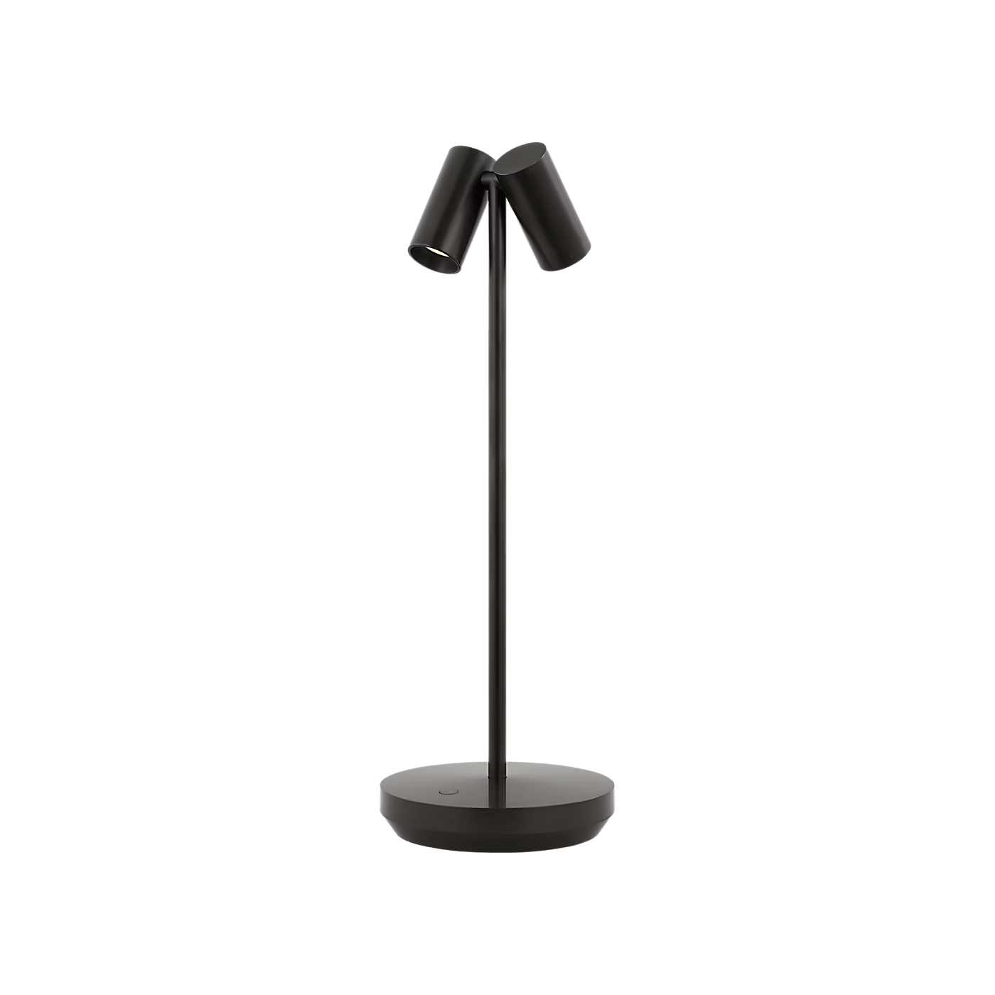 isual Comfort Doppia bbronze LED table lamp with cordless portability and elegant modern design