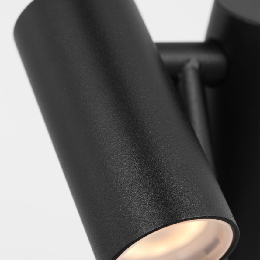 Black rechargeable LED lamp with minimalist brass construction for modern interiors