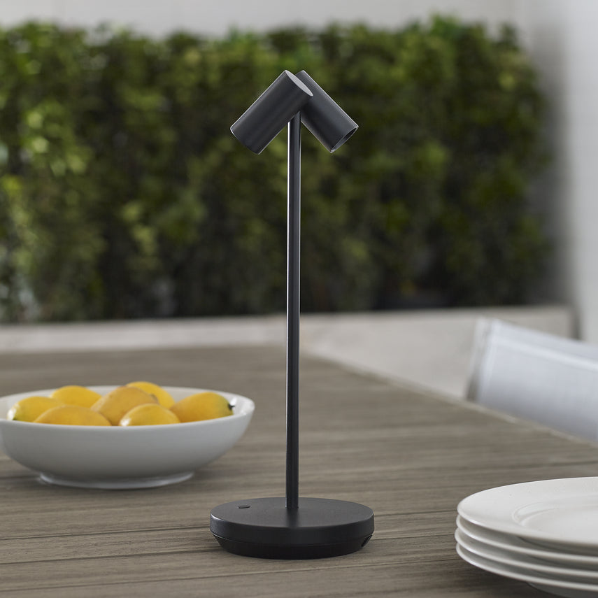 Luxury black rechargeable accent lamp by Visual Comfort for living room side tables