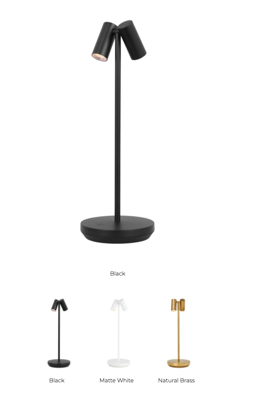 Rechargeable dining table lamp with USB-C charging and cordless functionality