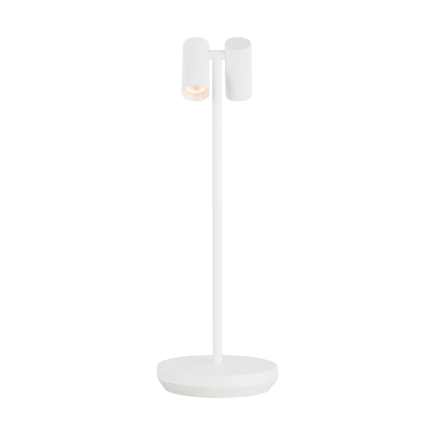 Visual Comfort black cordless lamp designed for modern dining rooms and lounge areas