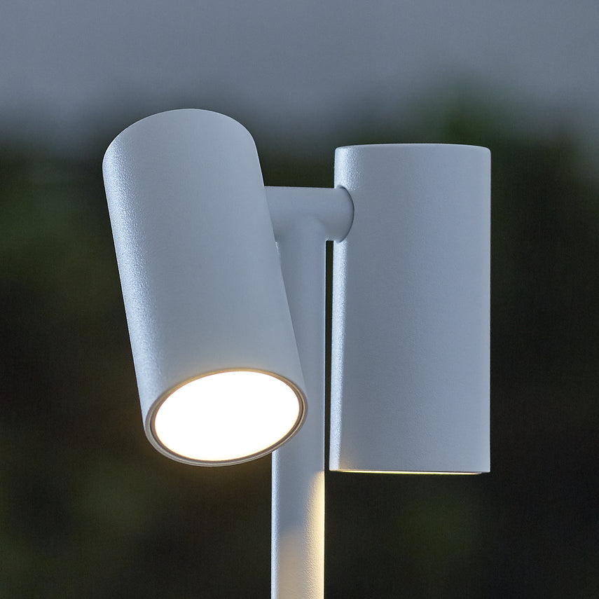 White portable LED lamp with long-lasting battery life and premium modern finish