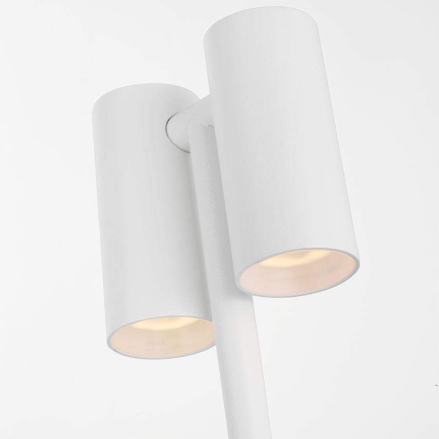 Designer white rechargeable table lamp with soft ambient lighting for luxury interiors