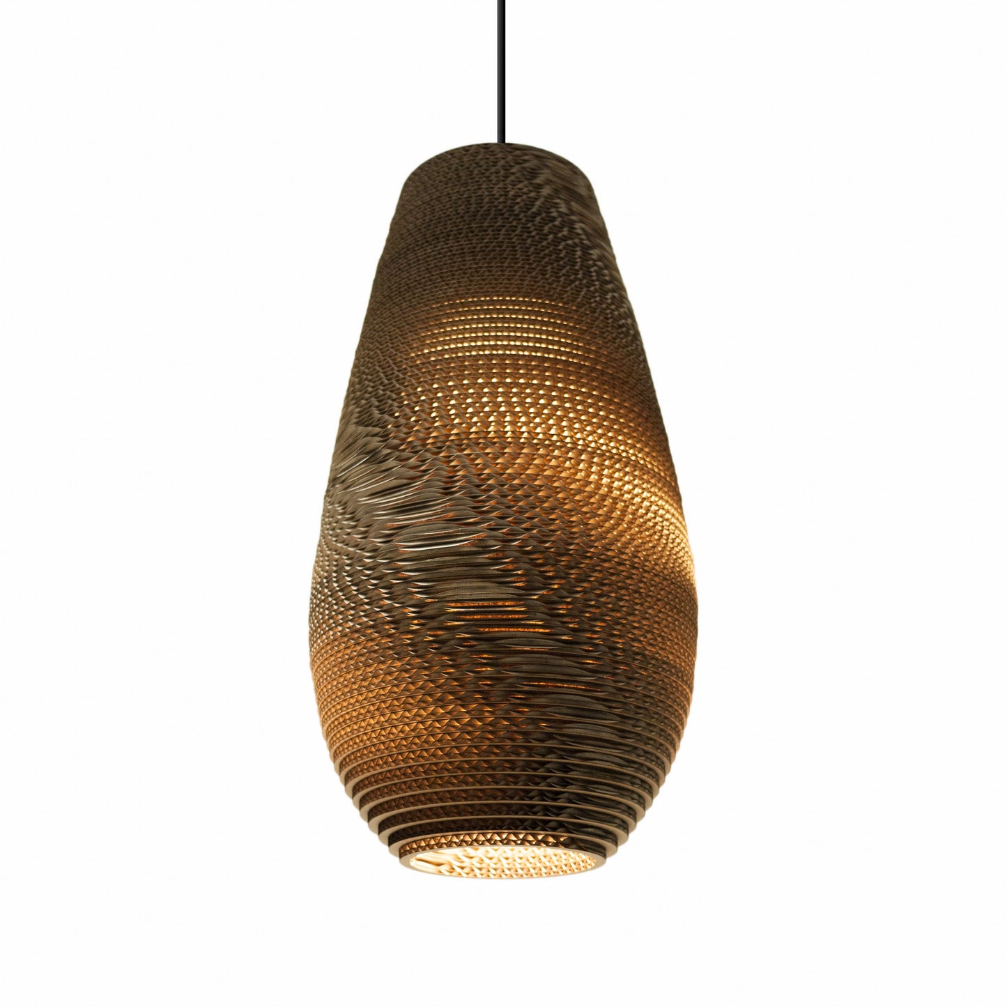 Recycled Cardboard Pendant Light By Graypants