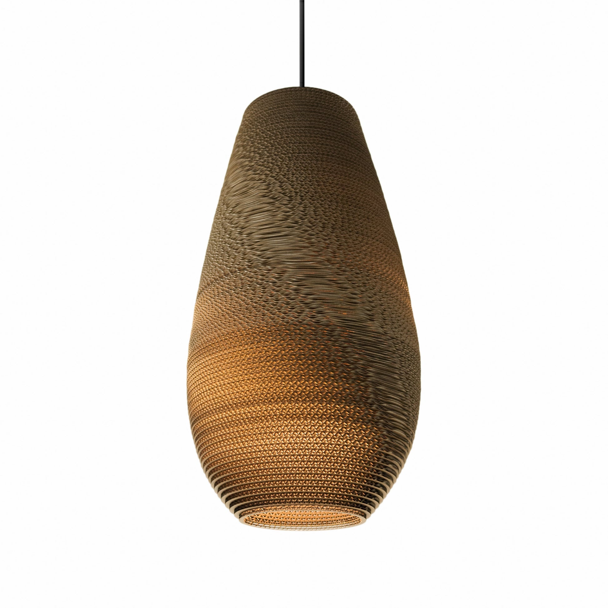 Recycled Cardboard Pendant Light By Graypants