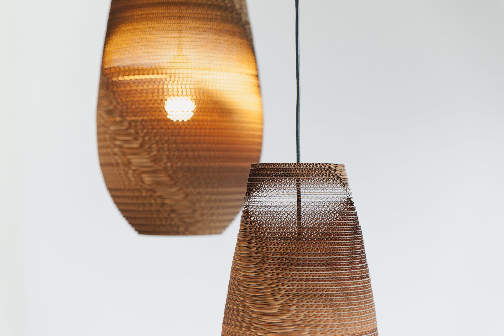 Recycled Cardboard Pendant Light By Graypants