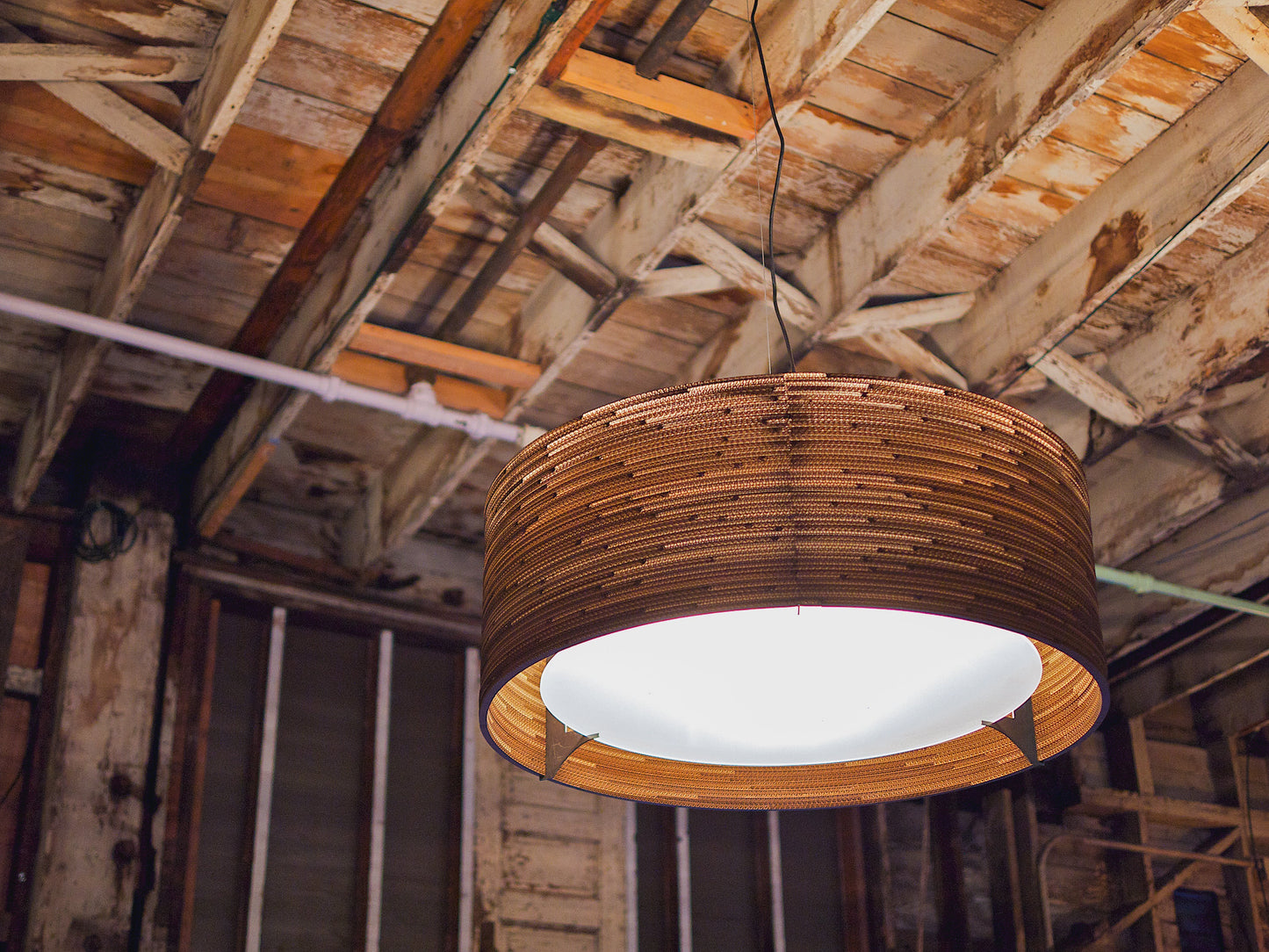 Recycled Cardboard Drum Light By Graypants