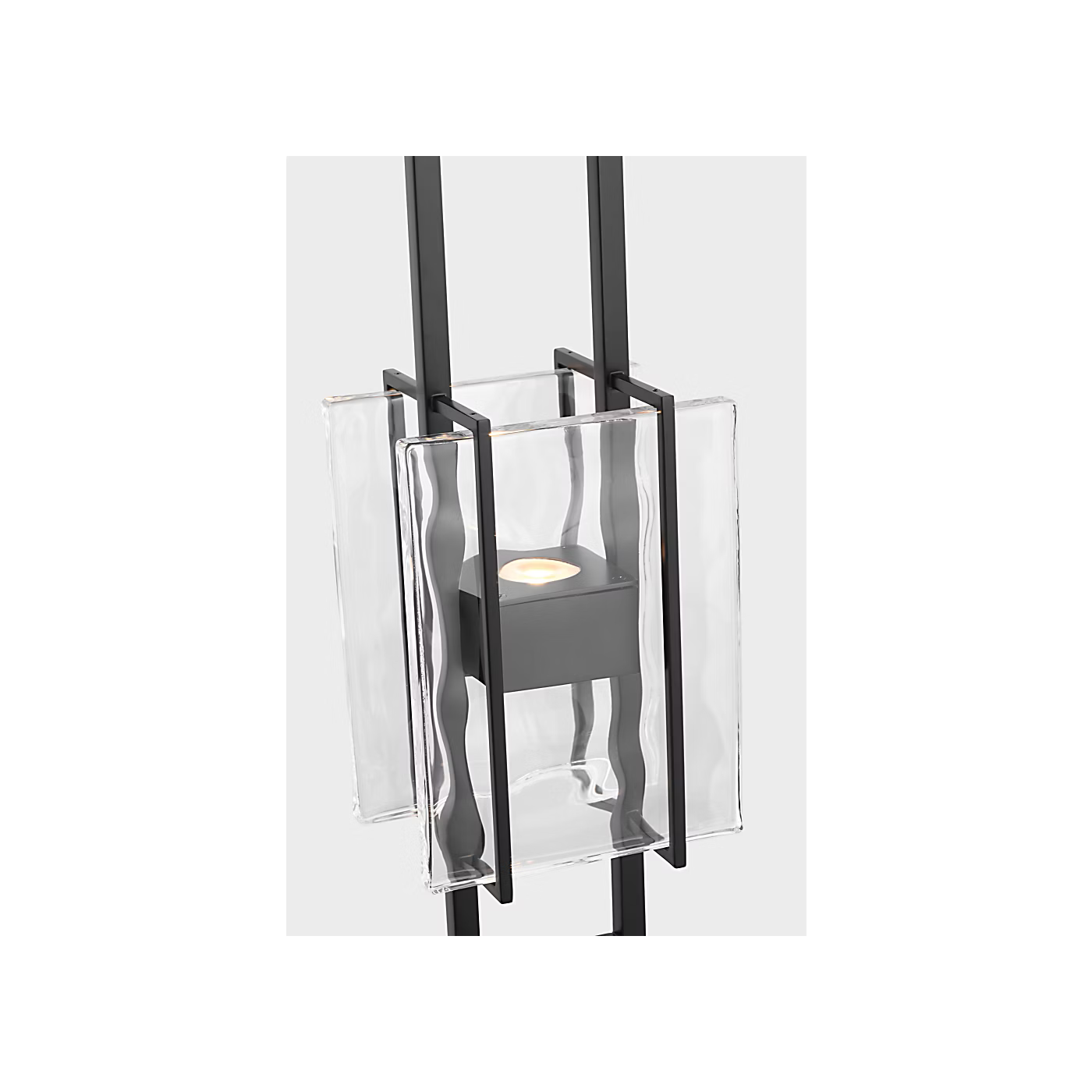 Visual Comfort Duelle 19 LED pendant light black modern glass design
