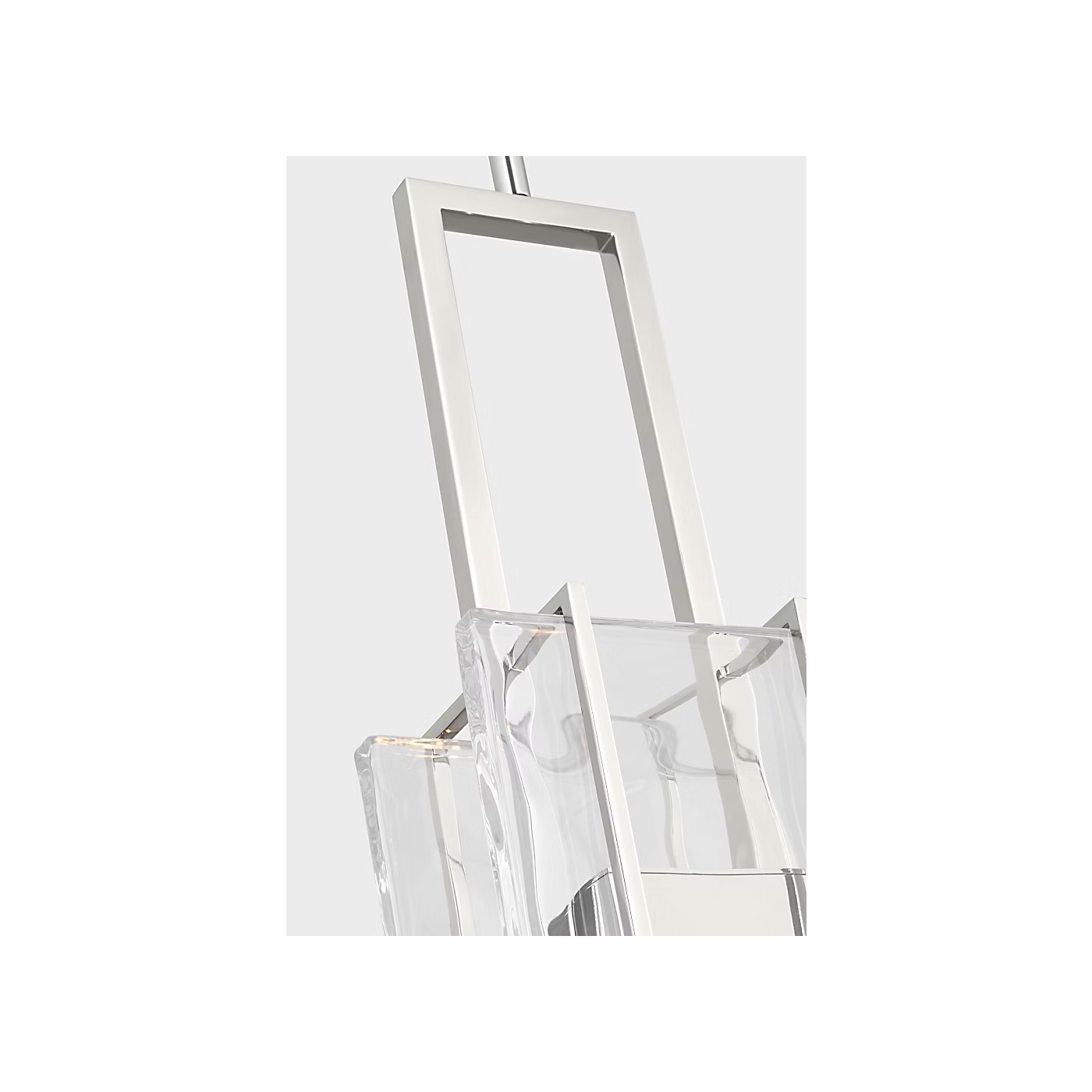 Luxury polished nickel LED pendant light Duelle 19 for modern interiors