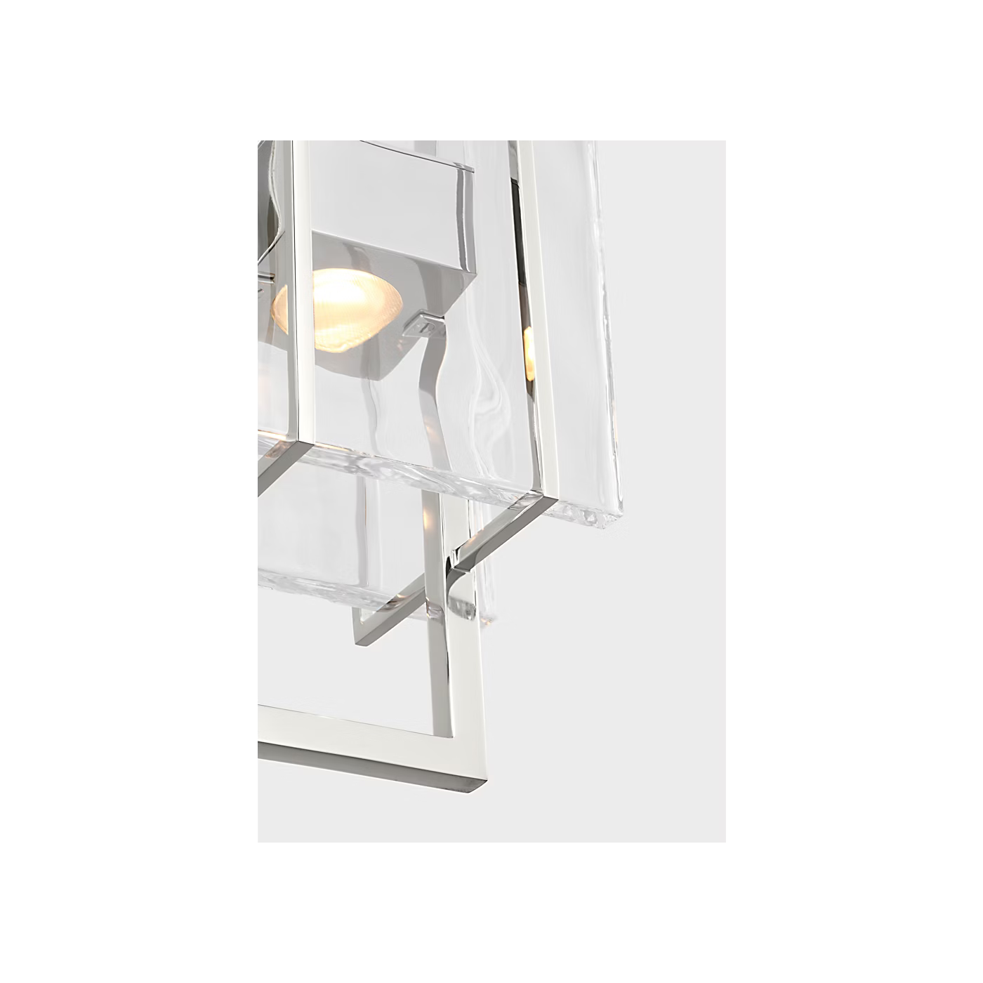 Minimalist polished nickel pendant lighting fixture Duelle 19 by Visual Comfort