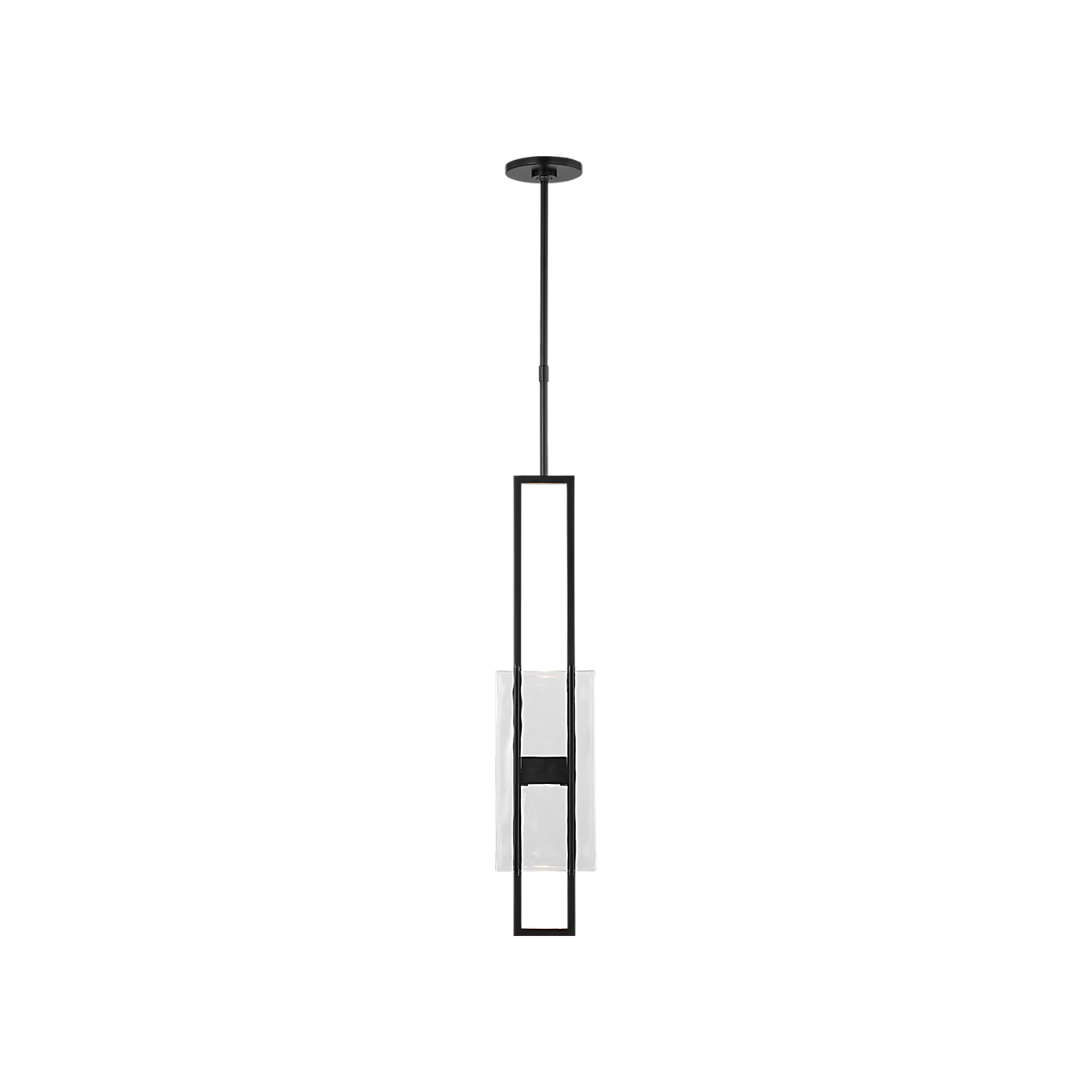 Black glass pendant light Duelle 28 hanging ceiling fixture