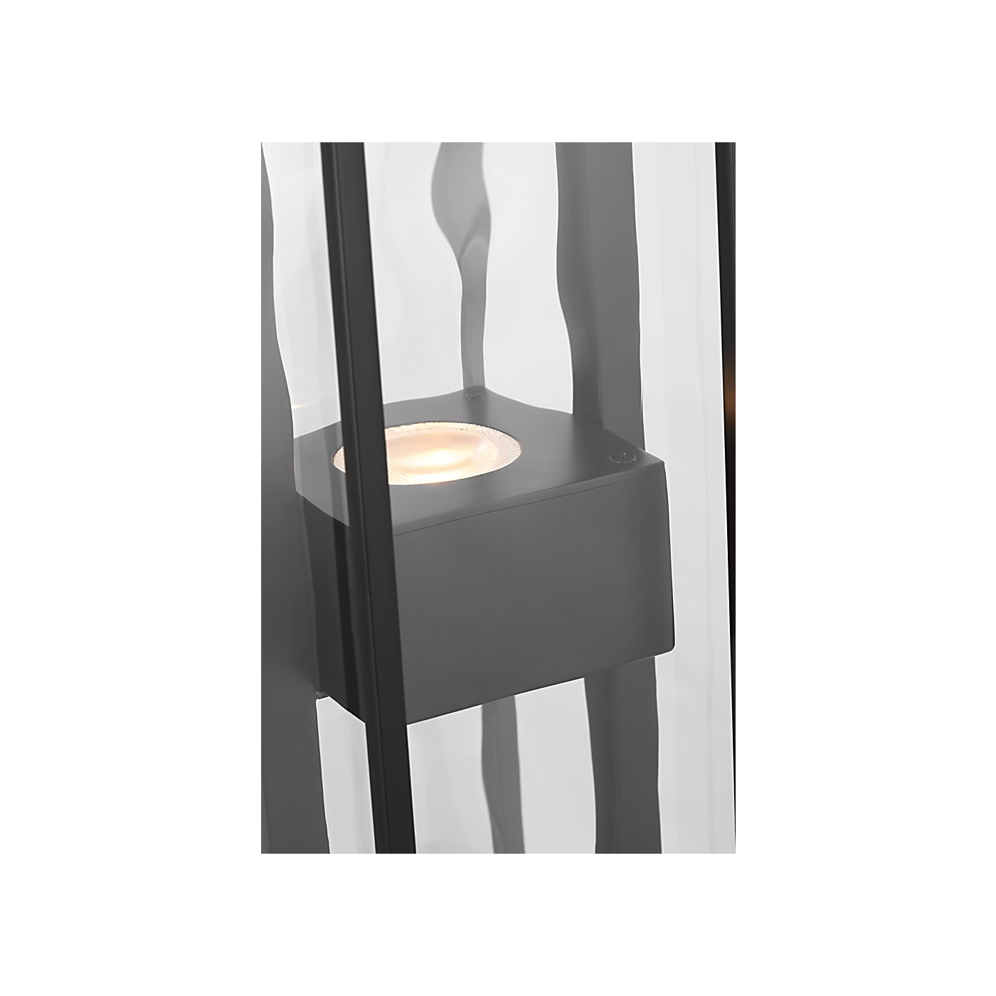 Duelle 28 black pendant light with warm 2700K illumination