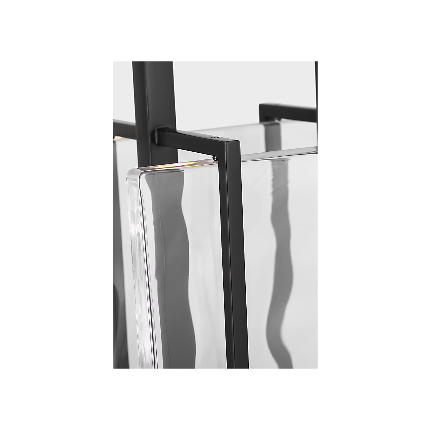 Modern black pendant light Duelle 28 over kitchen island