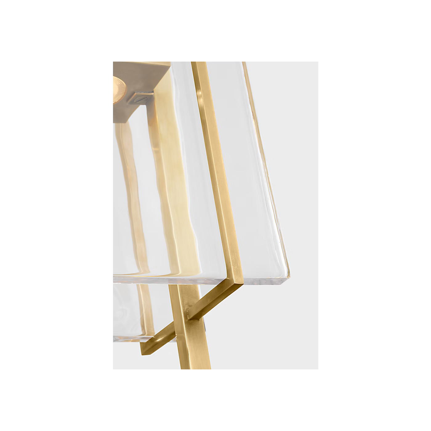 Duelle 28 pendant light in antique brass finish with glass shade