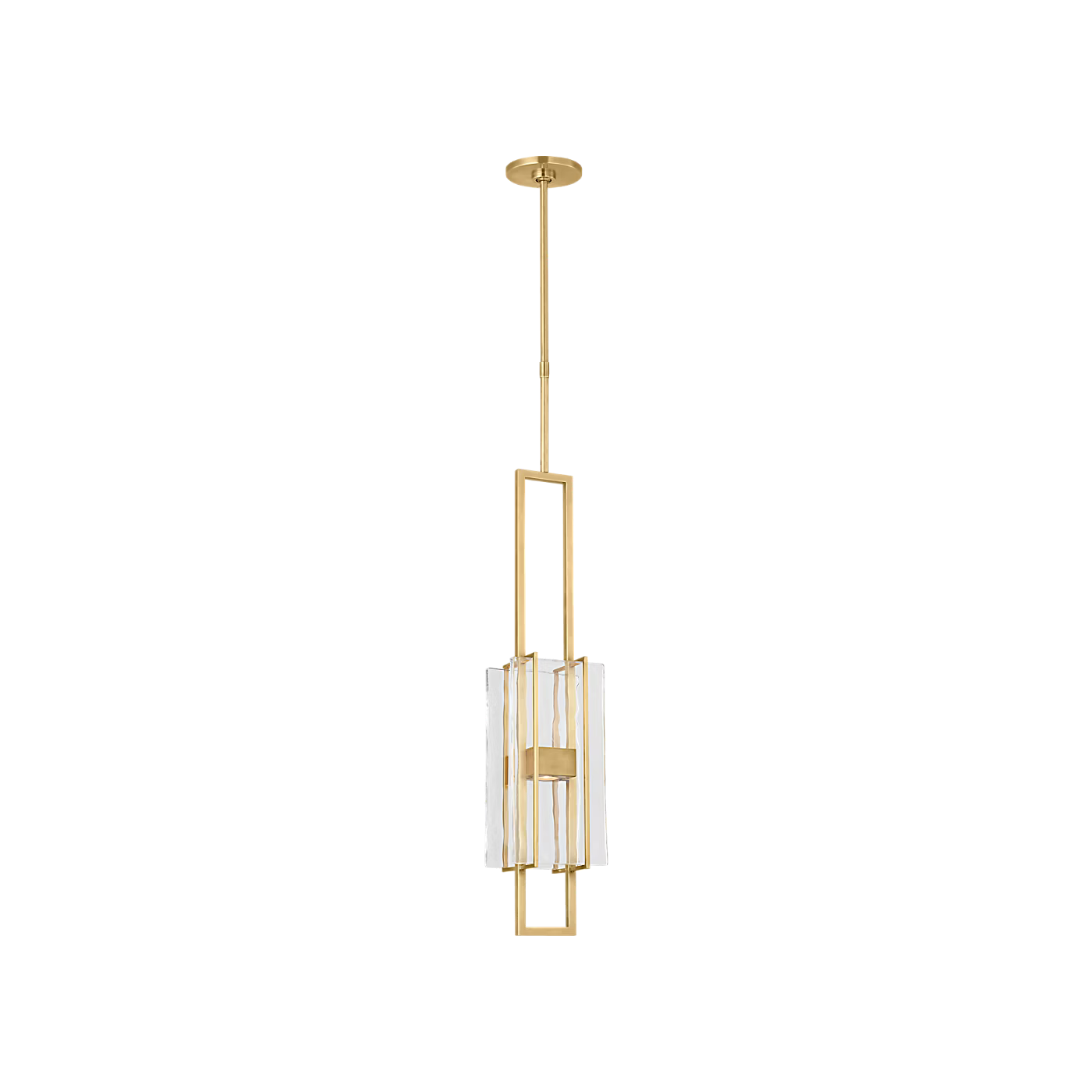 Modern glass pendant light antique brass Duelle 28 hanging fixture