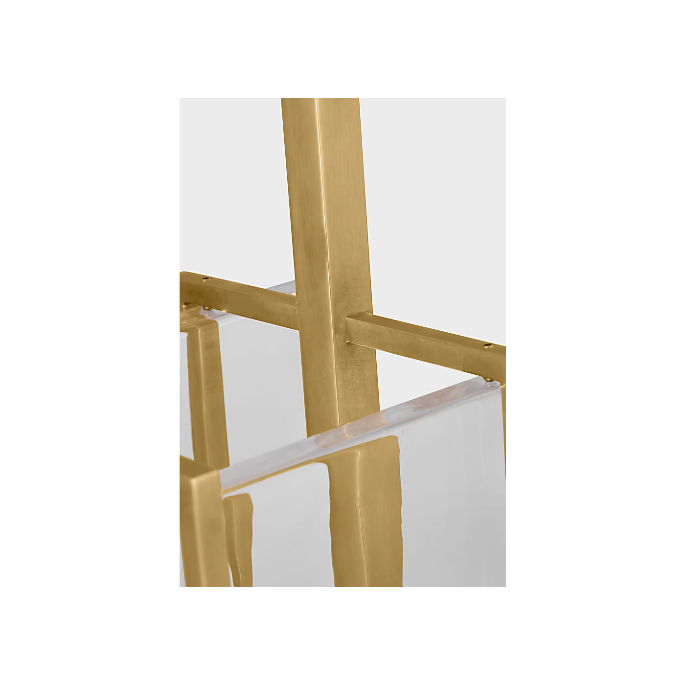 Duelle 28 antique brass pendant light illuminated warm 2700K glow