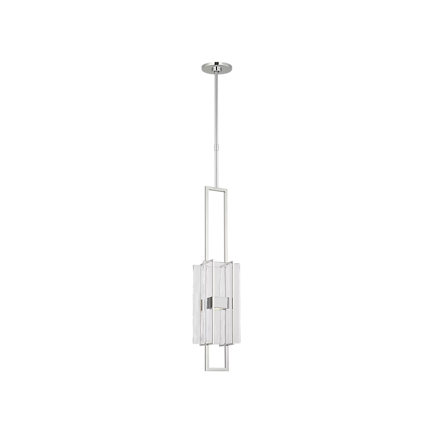 Duelle 28 modern pendant light polished nickel hallway lighting