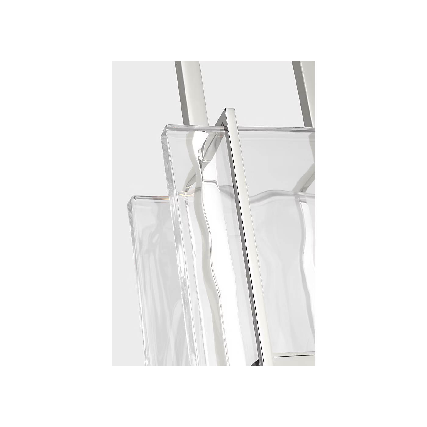 Contemporary polished nickel pendant light Duelle 28 ceiling fixture