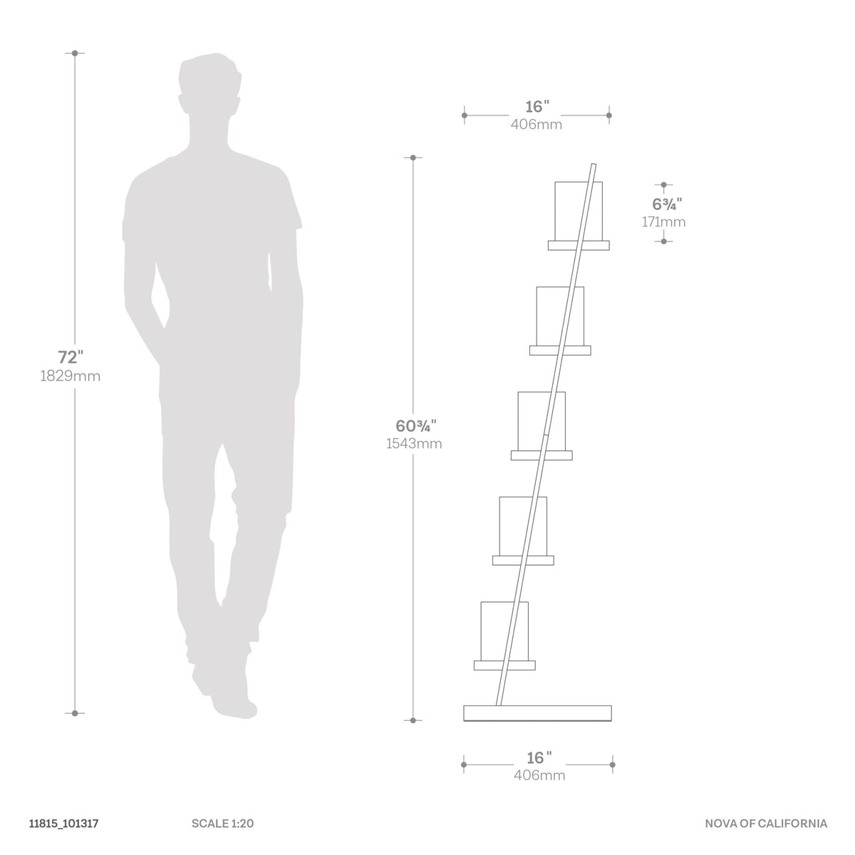 Escalier Floor Lamp by Nova of California – view 7