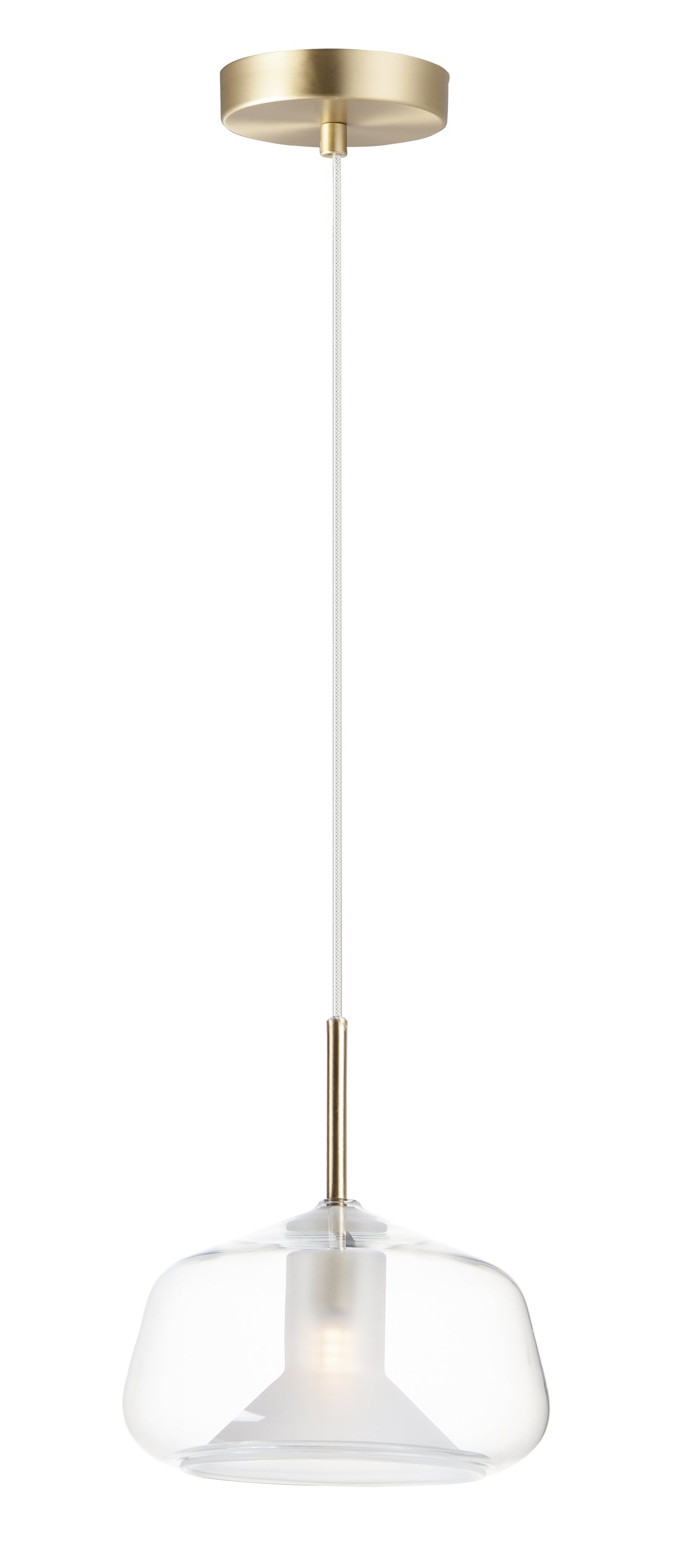 Deuce LED Pendant Satin Brass by ET2