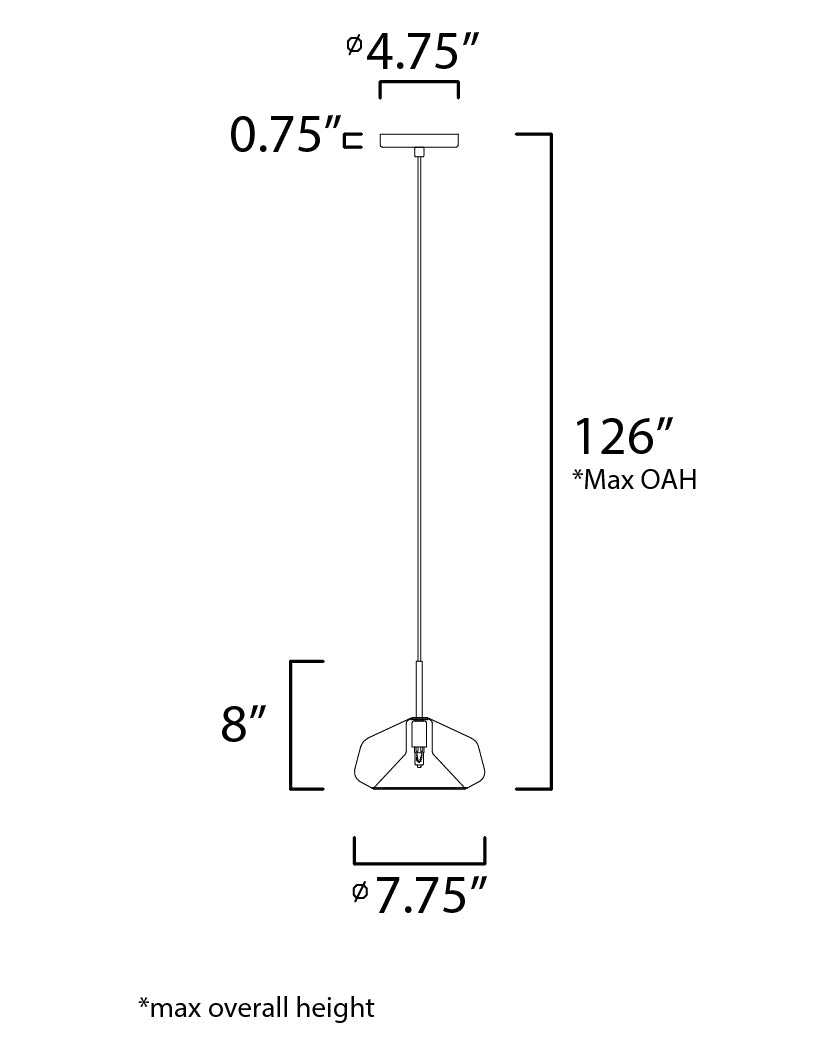 Deuce LED Pendant Satin Brass by ET2