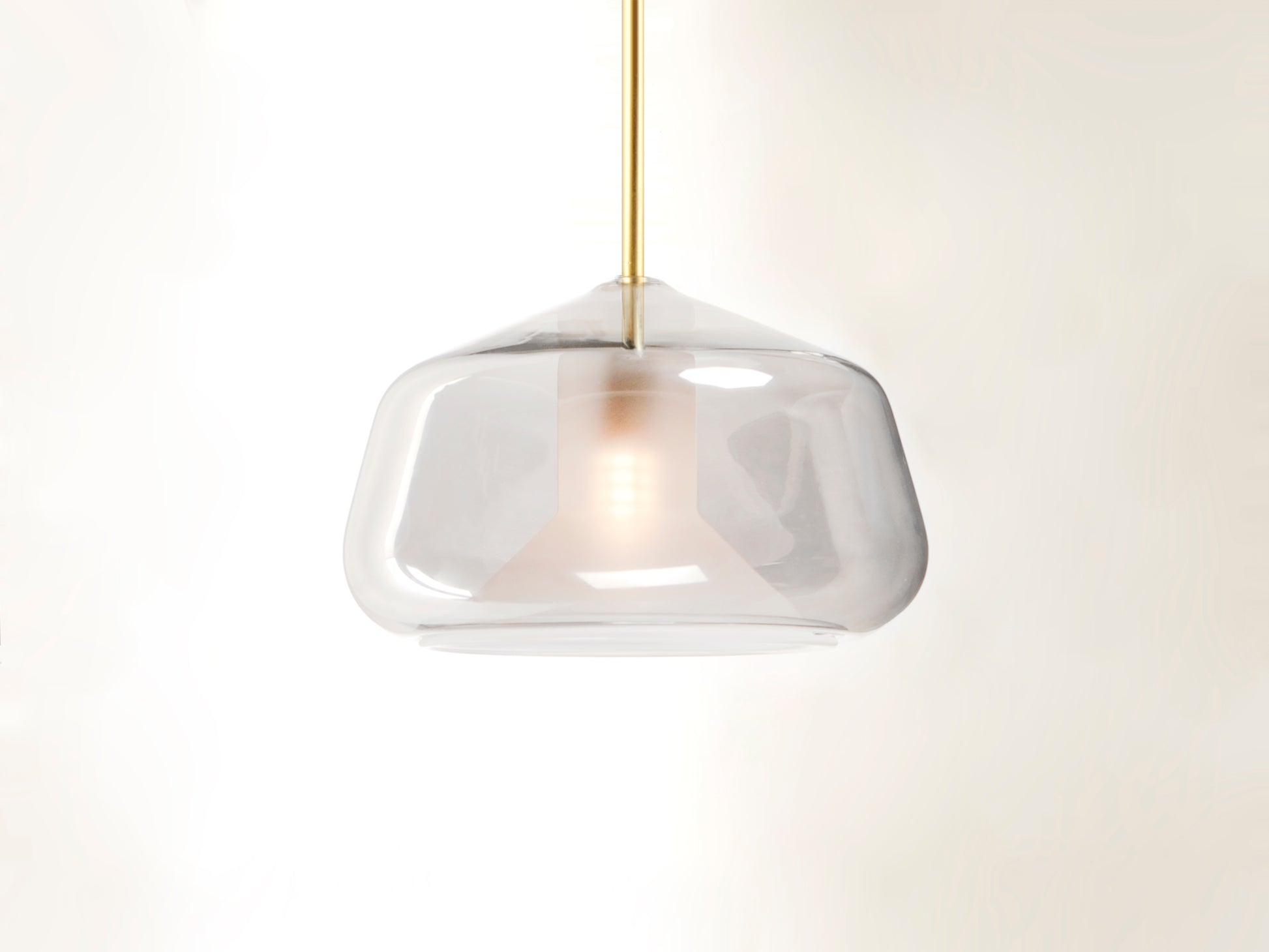 Deuce LED Pendant Satin Brass by ET2