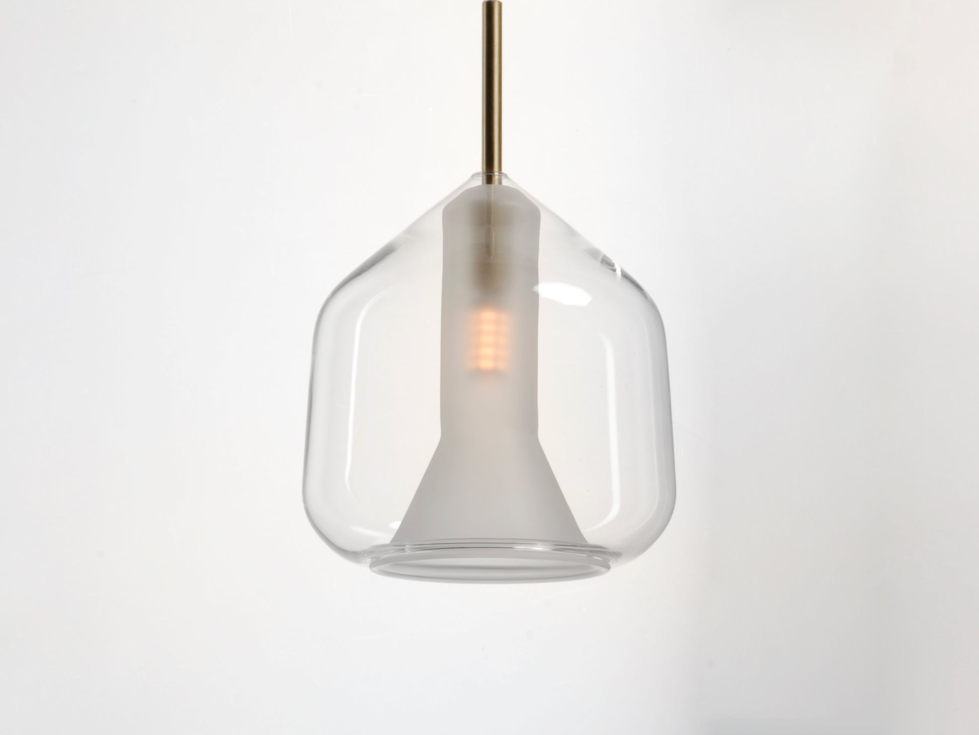 Deuce LED Pendant Satin Brass by ET2