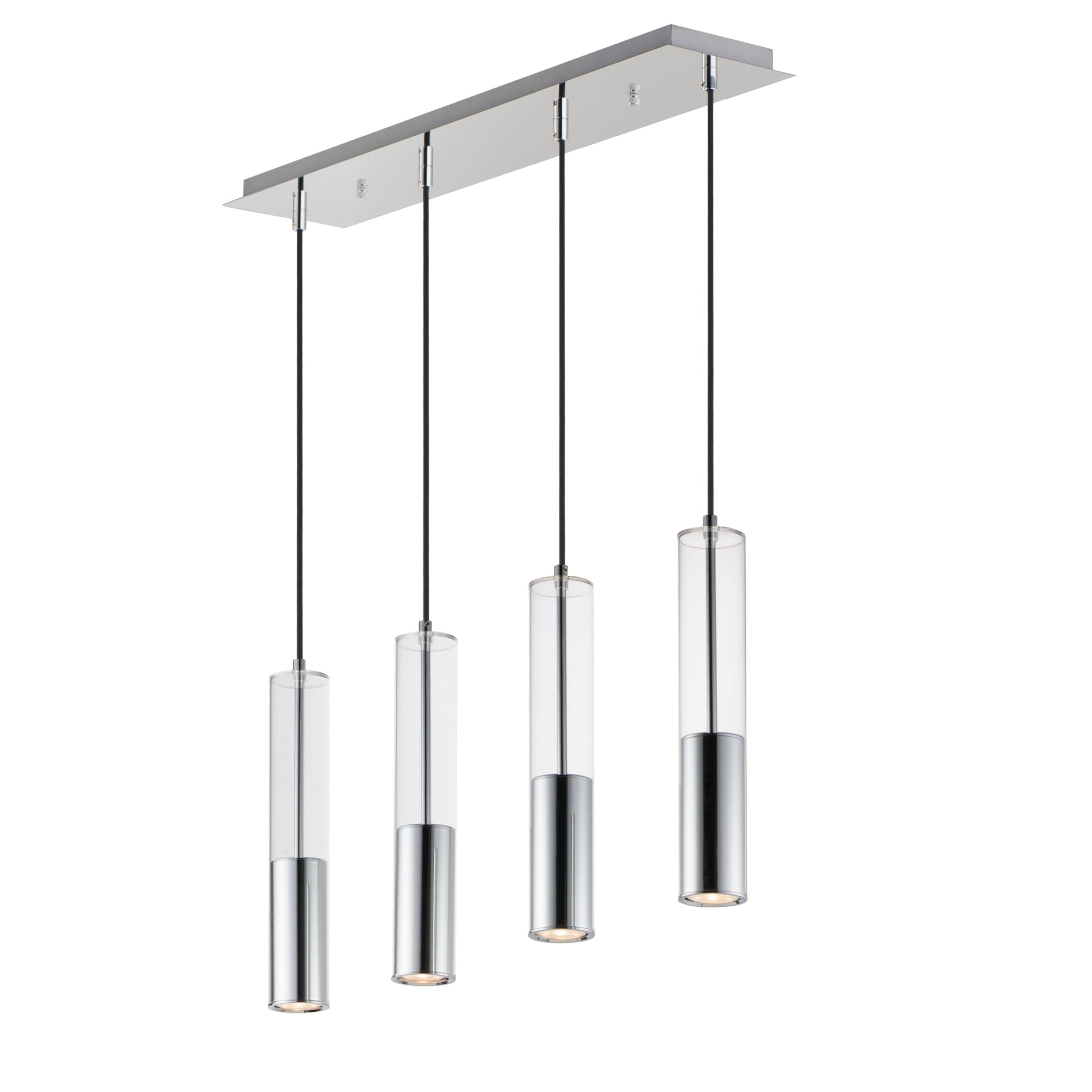 Torch LED 4-Light Linear Pendant Polished Chrome by ET2