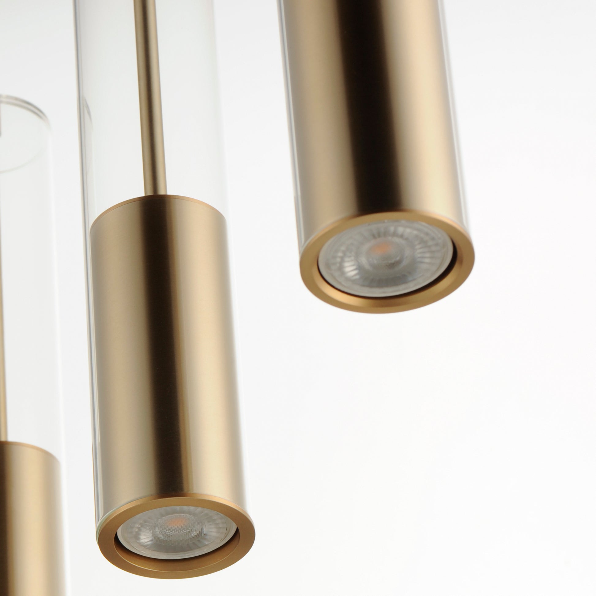 Torch LED 4-Light Linear Pendant Satin Brass by ET2