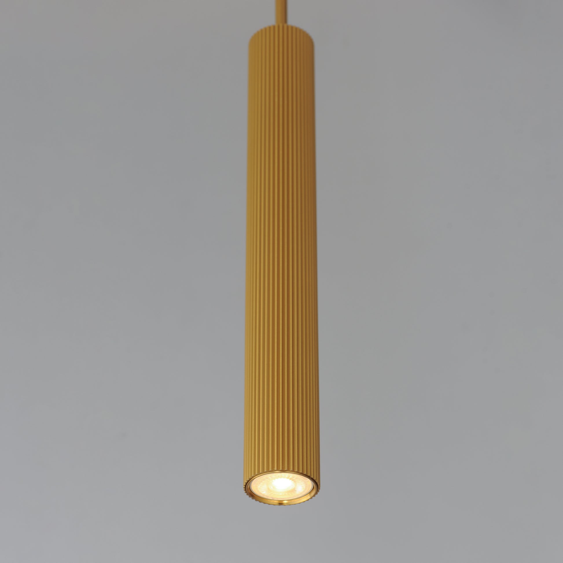 Reeds LED Pendant Stem Hung Gold by ET2