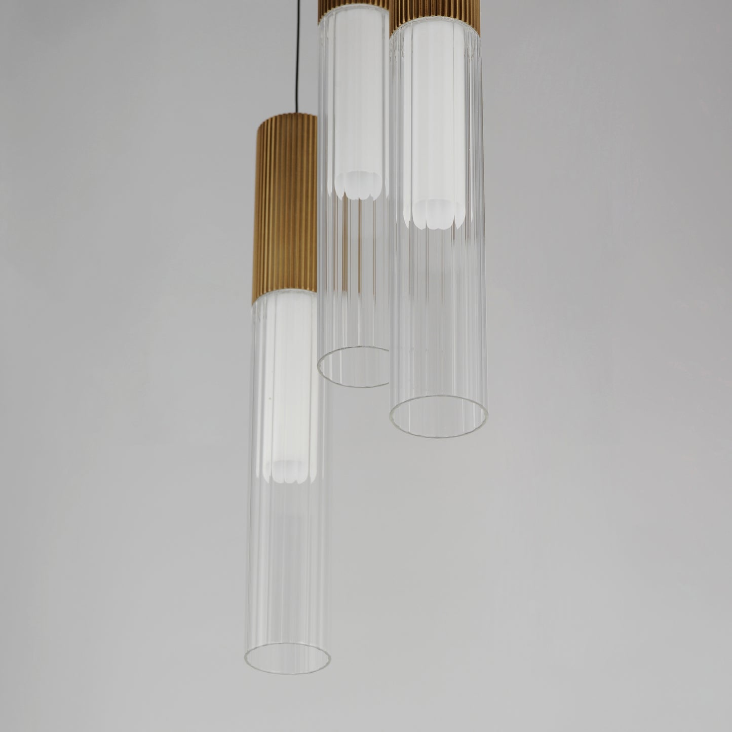 Reeds 3-Light LED Pendant Gold by ET2