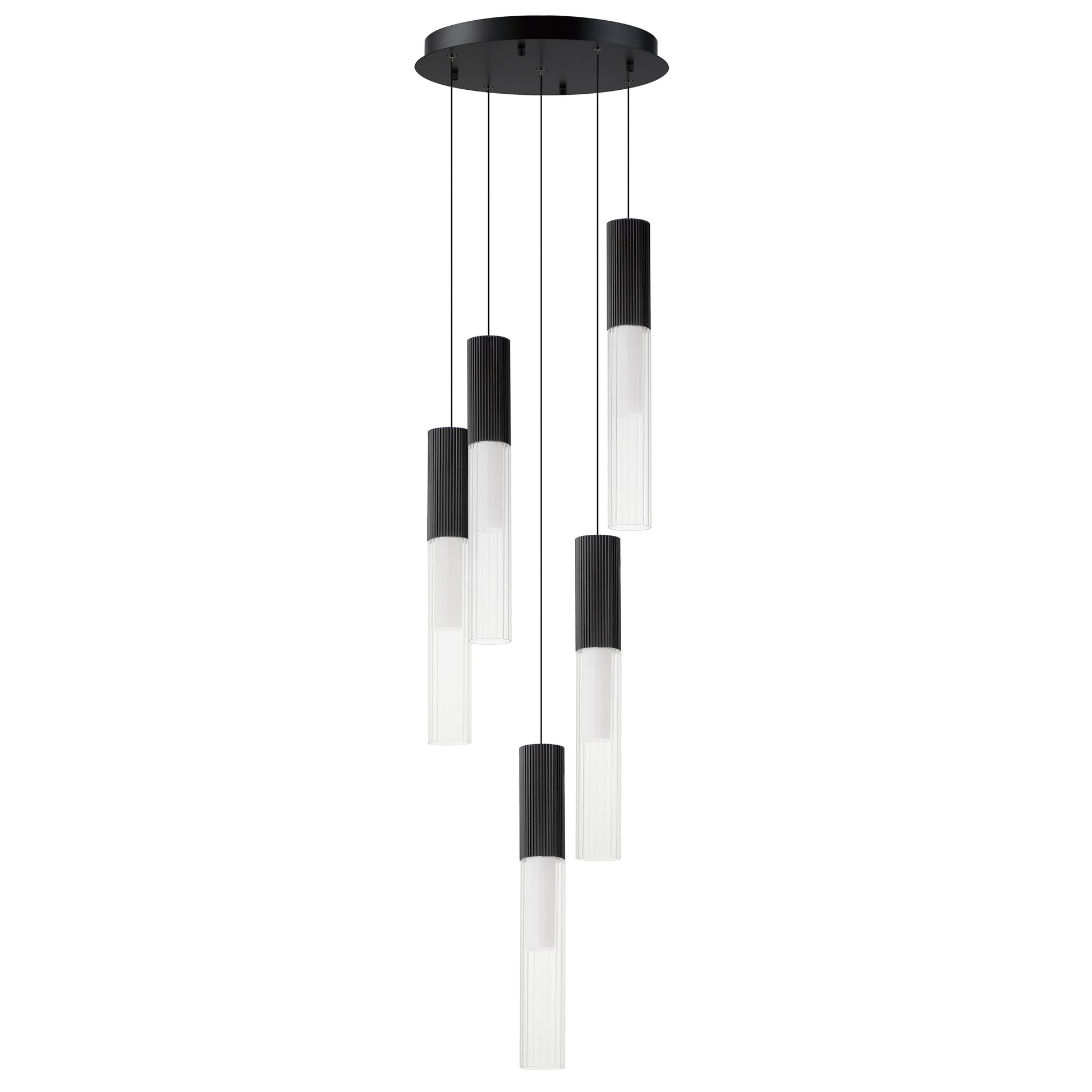 Reeds 5-Light LED Pendant Black by ET2
