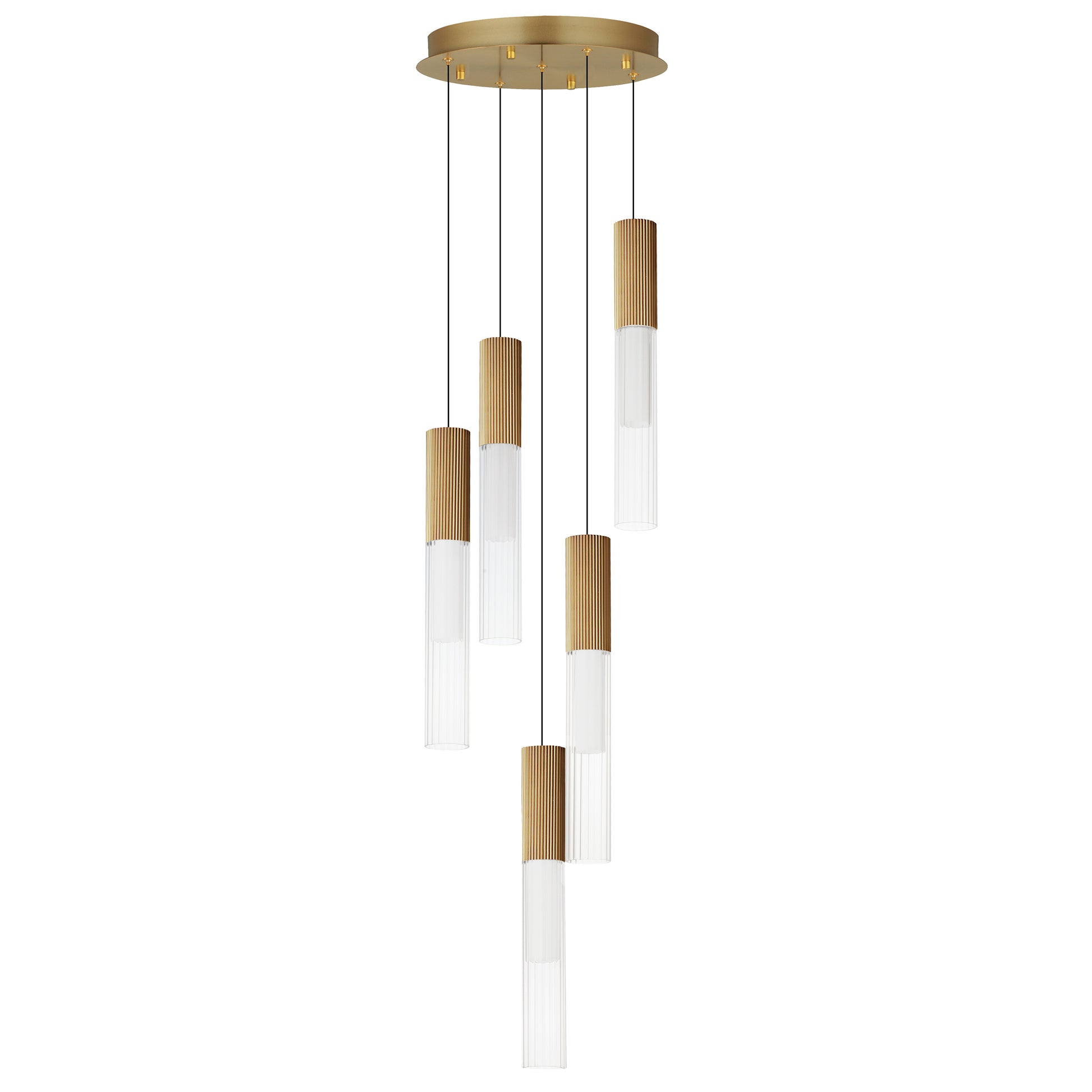 Reeds 5-Light LED Pendant Gold by ET2
