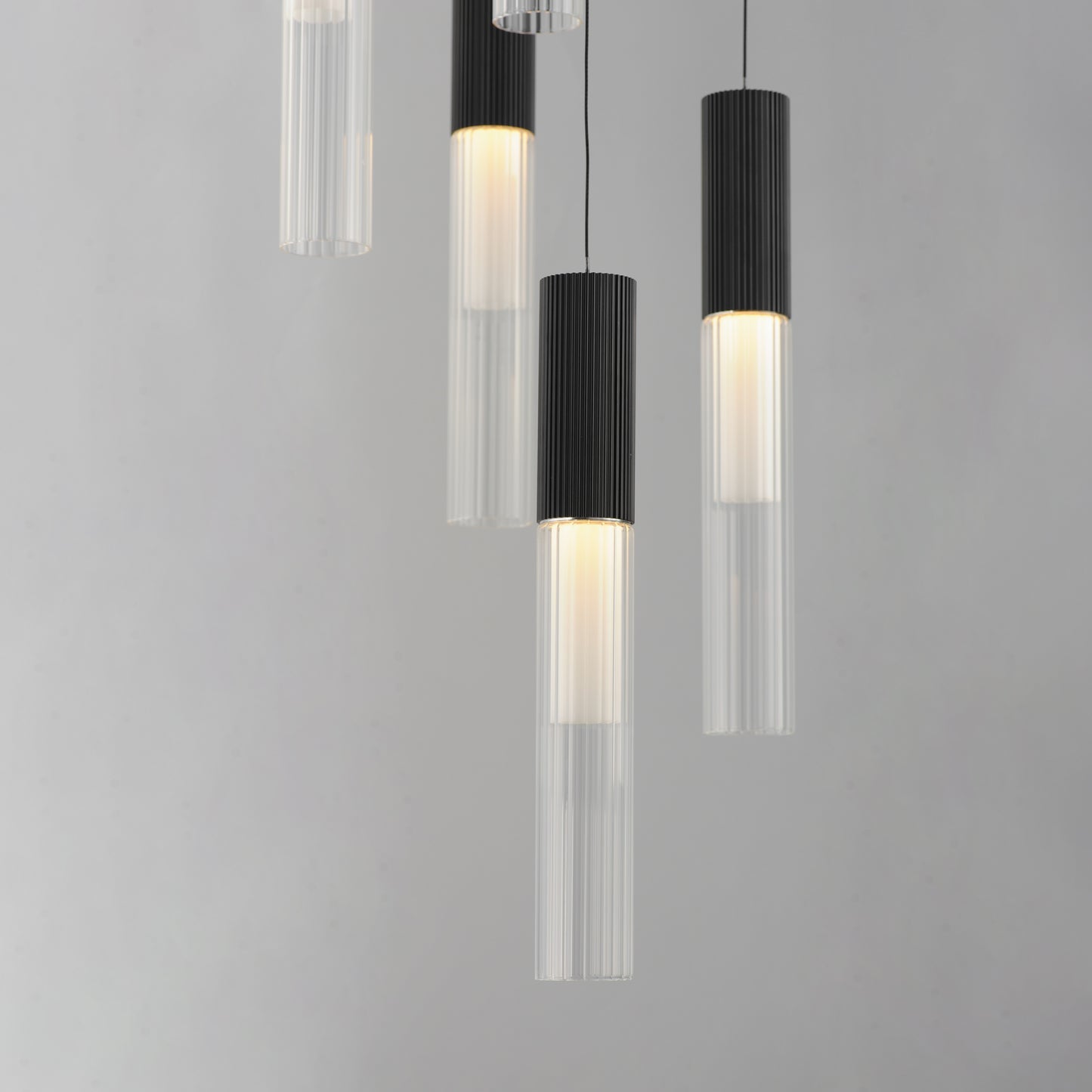 Reeds 5-Light LED Pendant Black by ET2