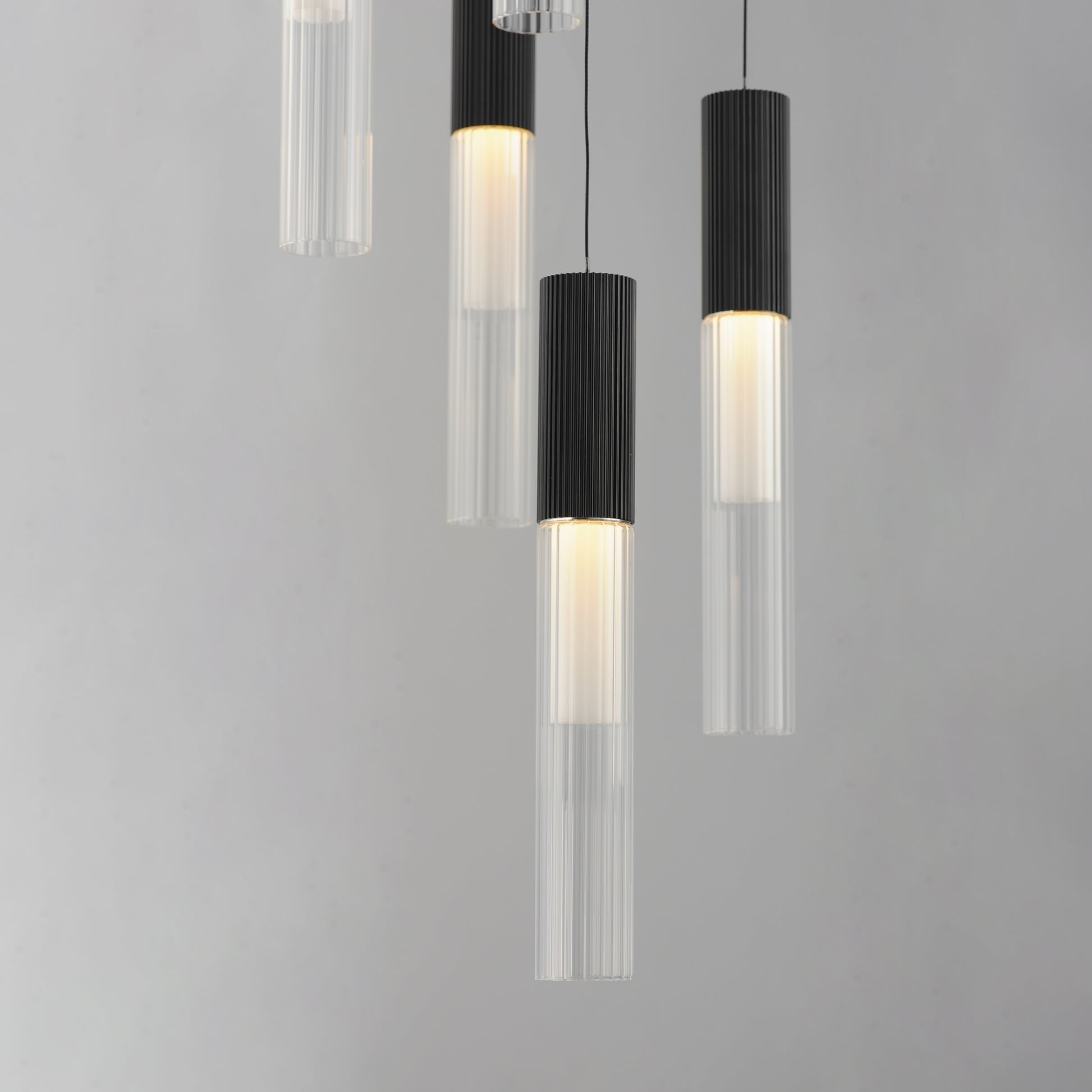 Reeds 5-Light LED Pendant Black by ET2
