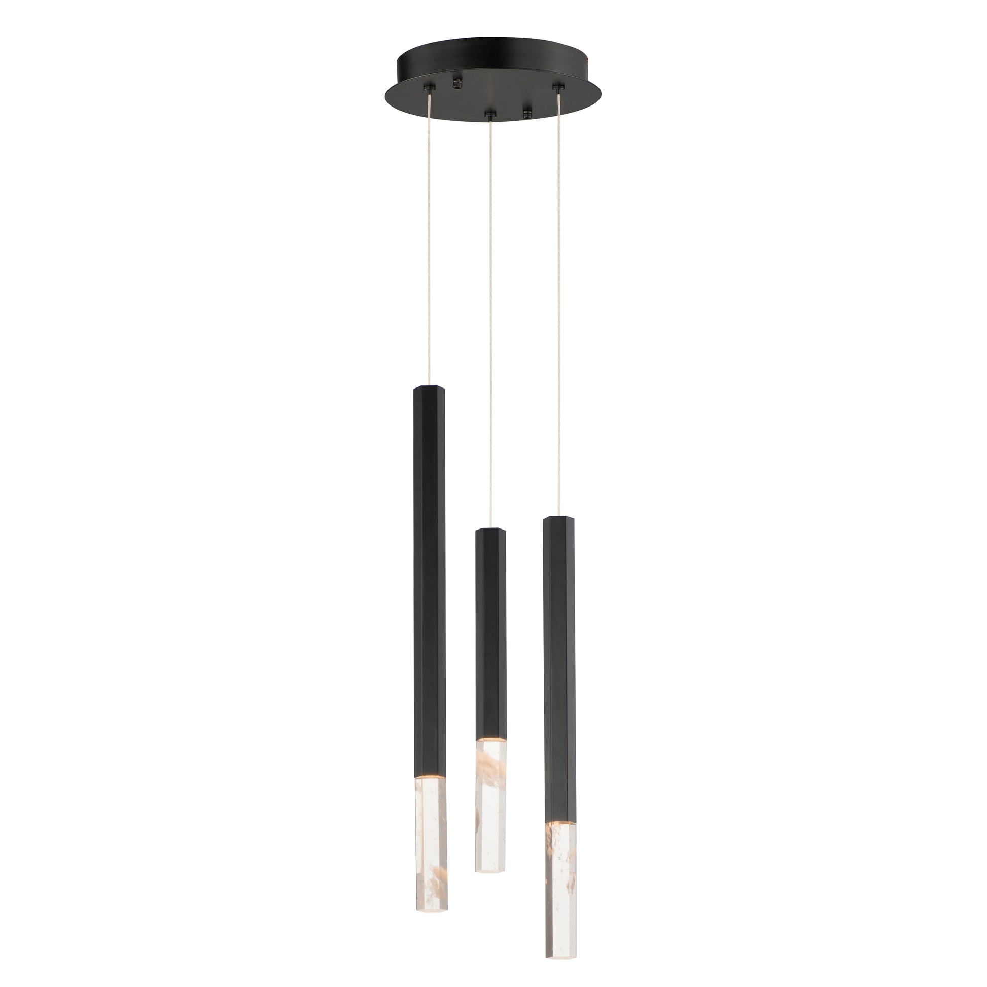 Diaphane LED 3-Light Pendant Black by ET2