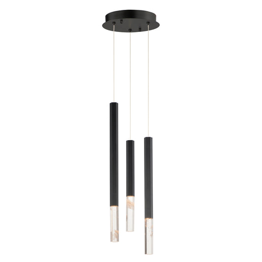 Diaphane LED 3-Light Pendant Black by ET2