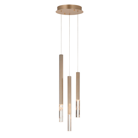 Diaphane LED 3-Light Pendant Gold by ET2