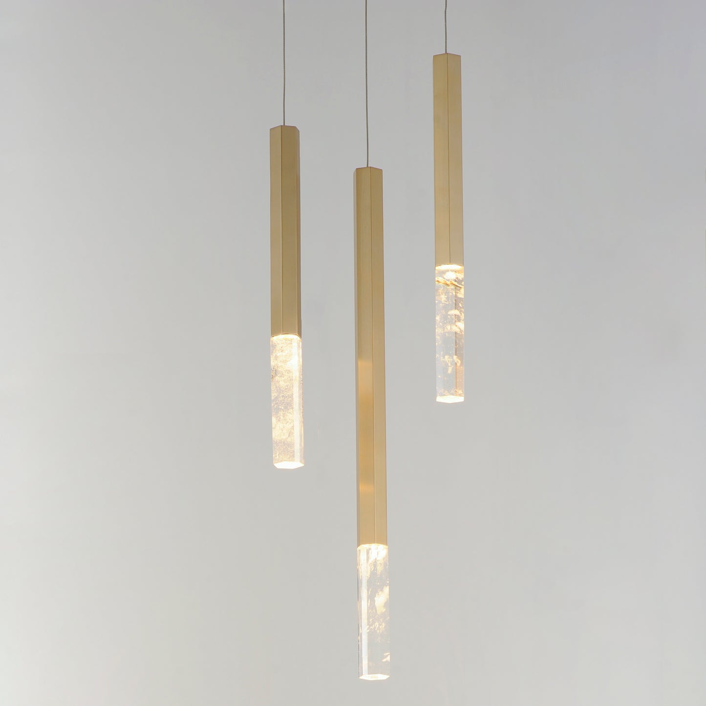 Diaphane LED 3-Light Pendant Gold by ET2